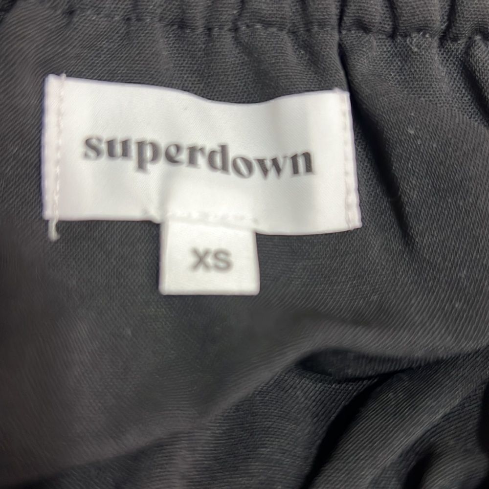 Superdown Revolve Black ruffle strapless bandeau … - image 7